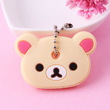 Load image into Gallery viewer, Cartoon Anime Cute Key Cover Cap Silicone Mickey Stitch Bear Keychain Women Gift Owl Porte Clef Minne Key Chain