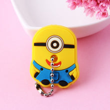Load image into Gallery viewer, Cartoon Anime Cute Key Cover Cap Silicone Mickey Stitch Bear Keychain Women Gift Owl Porte Clef Minne Key Chain