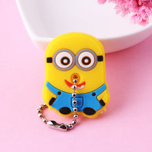 Load image into Gallery viewer, Cartoon Anime Cute Key Cover Cap Silicone Mickey Stitch Bear Keychain Women Gift Owl Porte Clef Minne Key Chain