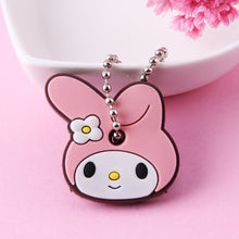 Load image into Gallery viewer, Cartoon Anime Cute Key Cover Cap Silicone Mickey Stitch Bear Keychain Women Gift Owl Porte Clef Minne Key Chain