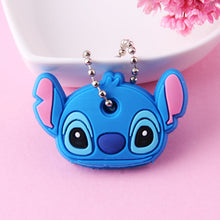 Load image into Gallery viewer, Cartoon Anime Cute Key Cover Cap Silicone Mickey Stitch Bear Keychain Women Gift Owl Porte Clef Minne Key Chain