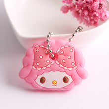 Load image into Gallery viewer, Cartoon Anime Cute Key Cover Cap Silicone Mickey Stitch Bear Keychain Women Gift Owl Porte Clef Minne Key Chain