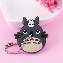Load image into Gallery viewer, Cartoon Anime Cute Key Cover Cap Silicone Mickey Stitch Bear Keychain Women Gift Owl Porte Clef Minne Key Chain
