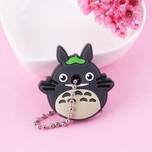Load image into Gallery viewer, Cartoon Anime Cute Key Cover Cap Silicone Mickey Stitch Bear Keychain Women Gift Owl Porte Clef Minne Key Chain