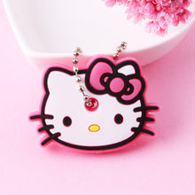 Load image into Gallery viewer, Cartoon Anime Cute Key Cover Cap Silicone Mickey Stitch Bear Keychain Women Gift Owl Porte Clef Minne Key Chain