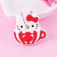 Load image into Gallery viewer, Cartoon Anime Cute Key Cover Cap Silicone Mickey Stitch Bear Keychain Women Gift Owl Porte Clef Minne Key Chain