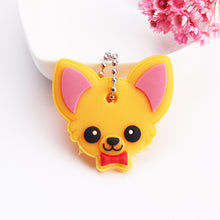 Load image into Gallery viewer, Cartoon Anime Cute Key Cover Cap Silicone Mickey Stitch Bear Keychain Women Gift Owl Porte Clef Minne Key Chain