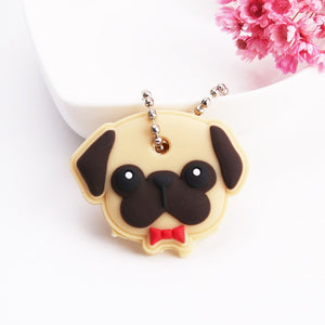 Cartoon Anime Cute Key Cover Cap Silicone Mickey Stitch Bear Keychain Women Gift Owl Porte Clef Minne Key Chain