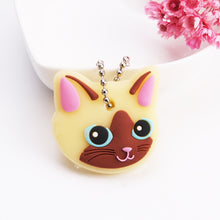 Load image into Gallery viewer, Cartoon Anime Cute Key Cover Cap Silicone Mickey Stitch Bear Keychain Women Gift Owl Porte Clef Minne Key Chain