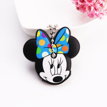 Load image into Gallery viewer, Cartoon Anime Cute Key Cover Cap Silicone Mickey Stitch Bear Keychain Women Gift Owl Porte Clef Minne Key Chain