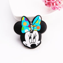 Load image into Gallery viewer, Cartoon Anime Cute Key Cover Cap Silicone Mickey Stitch Bear Keychain Women Gift Owl Porte Clef Minne Key Chain