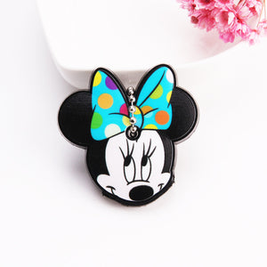 Cartoon Anime Cute Key Cover Cap Silicone Mickey Stitch Bear Keychain Women Gift Owl Porte Clef Minne Key Chain