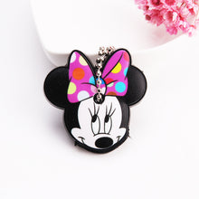 Load image into Gallery viewer, Cartoon Anime Cute Key Cover Cap Silicone Mickey Stitch Bear Keychain Women Gift Owl Porte Clef Minne Key Chain
