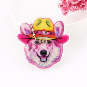 Cartoon Anime Cute Key Cover Cap Silicone Mickey Stitch Bear Keychain Women Gift Owl Porte Clef Minne Key Chain