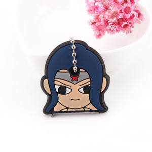 Cartoon Anime Cute Key Cover Cap Silicone Mickey Stitch Bear Keychain Women Gift Owl Porte Clef Minne Key Chain