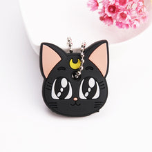 Load image into Gallery viewer, Cartoon Anime Cute Key Cover Cap Silicone Mickey Stitch Bear Keychain Women Gift Owl Porte Clef Minne Key Chain