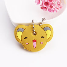 Load image into Gallery viewer, Cartoon Anime Cute Key Cover Cap Silicone Mickey Stitch Bear Keychain Women Gift Owl Porte Clef Minne Key Chain