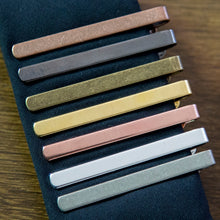 Load image into Gallery viewer, New Simple Fashion Style Tie Clip for Men Metal Silver Gold Tone Simple Bar Clasp Practical Necktie Clasp Tie Pin for Mens Gift